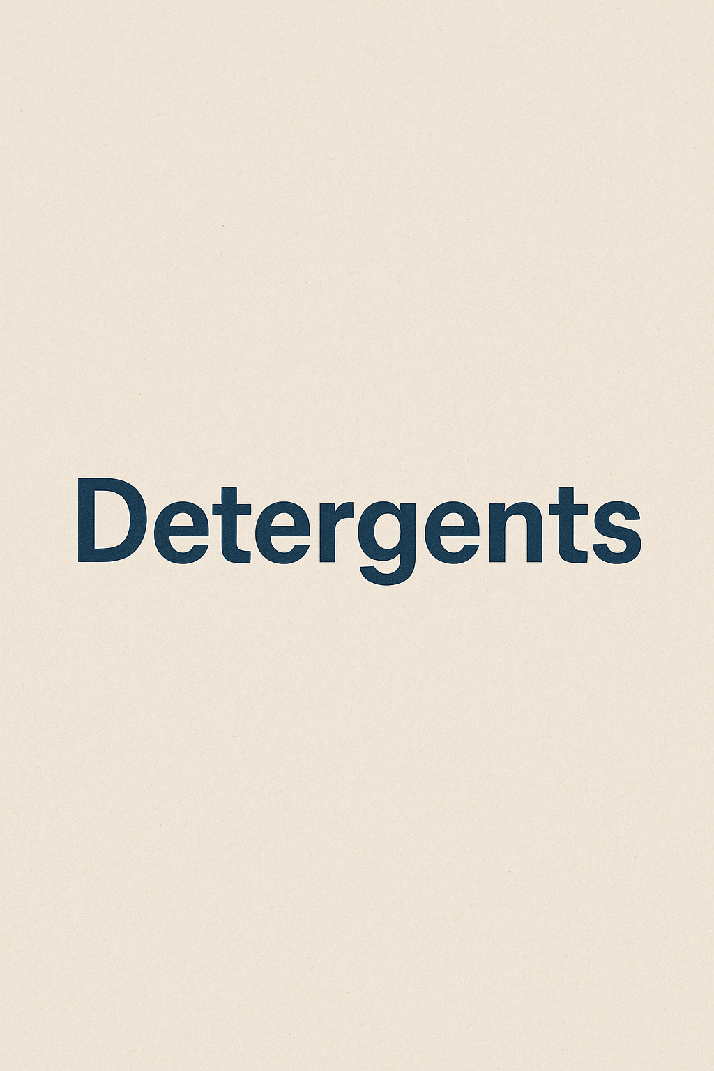 Dish Soap and Detergents